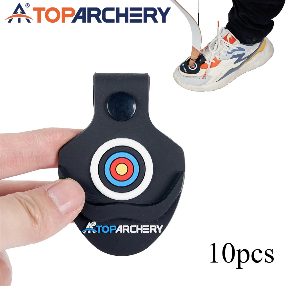 10pcs Recurve Bow Limb Tip Protection Archery Break Rubber Pad on The Shoes Foot for Longbow Recurve Bow Archery Protector Tool