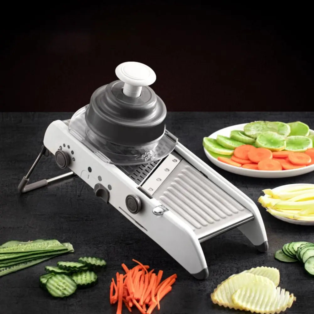 

Household Adjustable Vegetable Cutter Efficient Manual Vegetable Shredder with Hand Guard Non-slip Base Vegetable Slicer Cabbage