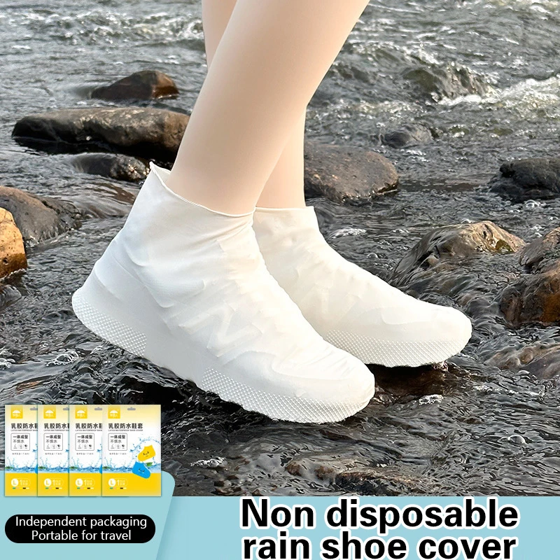 Funda impermeable para zapatos, Protector de silicona antideslizante para Botas de lluvia, Unisex, para exteriores y días lluviosos, reutilizable, novedad