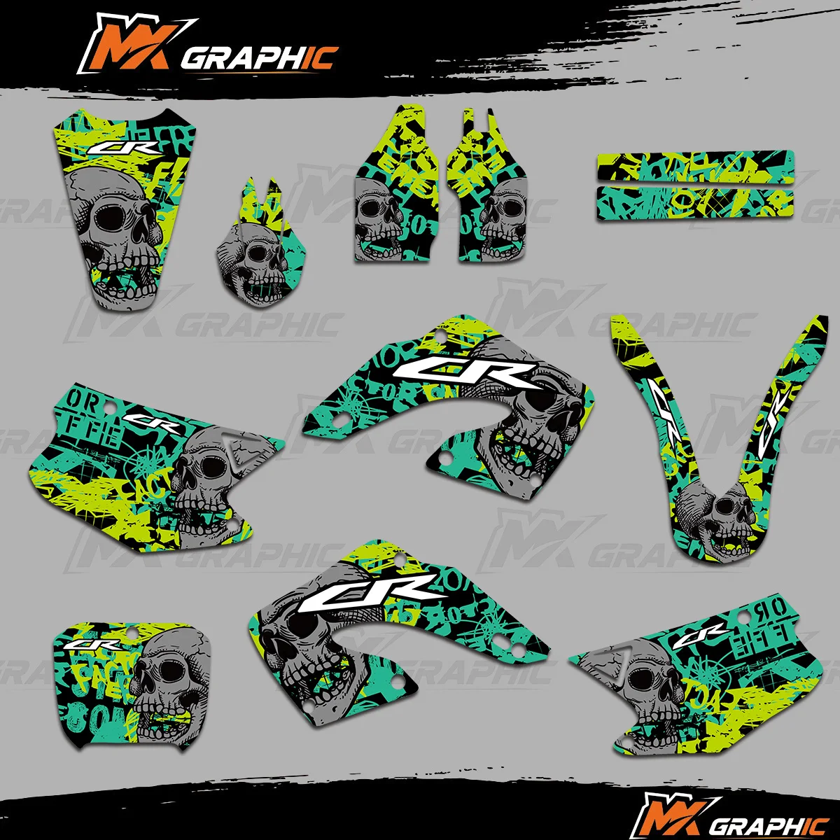 

For Honda CR125 CR250 CR 125 250 2000 2001 Motocross Graphic Background Decal Sticker Kit