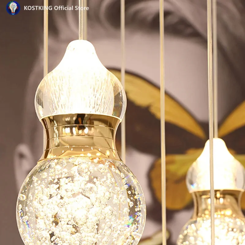 الحديثة درج الثريا قلادة أضواء إضاءة داخلية مصباح السقف شنقا ضوء led الثريات لغرفة المعيشة الإضاءة الداخلية