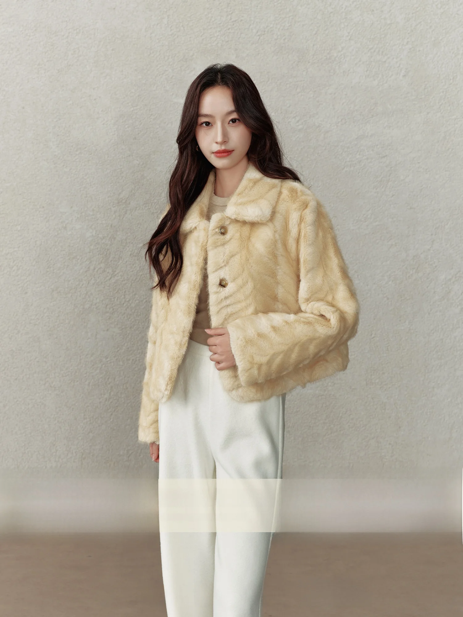 

Женское зимнее теплое пальто Rising ortie из полиэфирного волокна с интегрированным кожаным и меховым воротником, утолщенное, с пушистым мехом