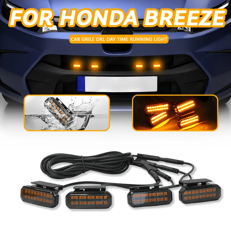 

LED Front Grille Light FOR HONDA BREEZE Car Daytime Running Light Wheel Eyebrow Lamp For Pickup Offroad 12V