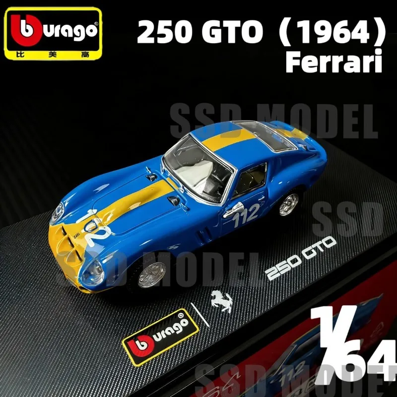 Bburago 1:64 Ferrari 250 GTO Alloy Car Model Small Scale Supercar Ideal for Car Model Enthusiasts and Perfect Collectible Gift