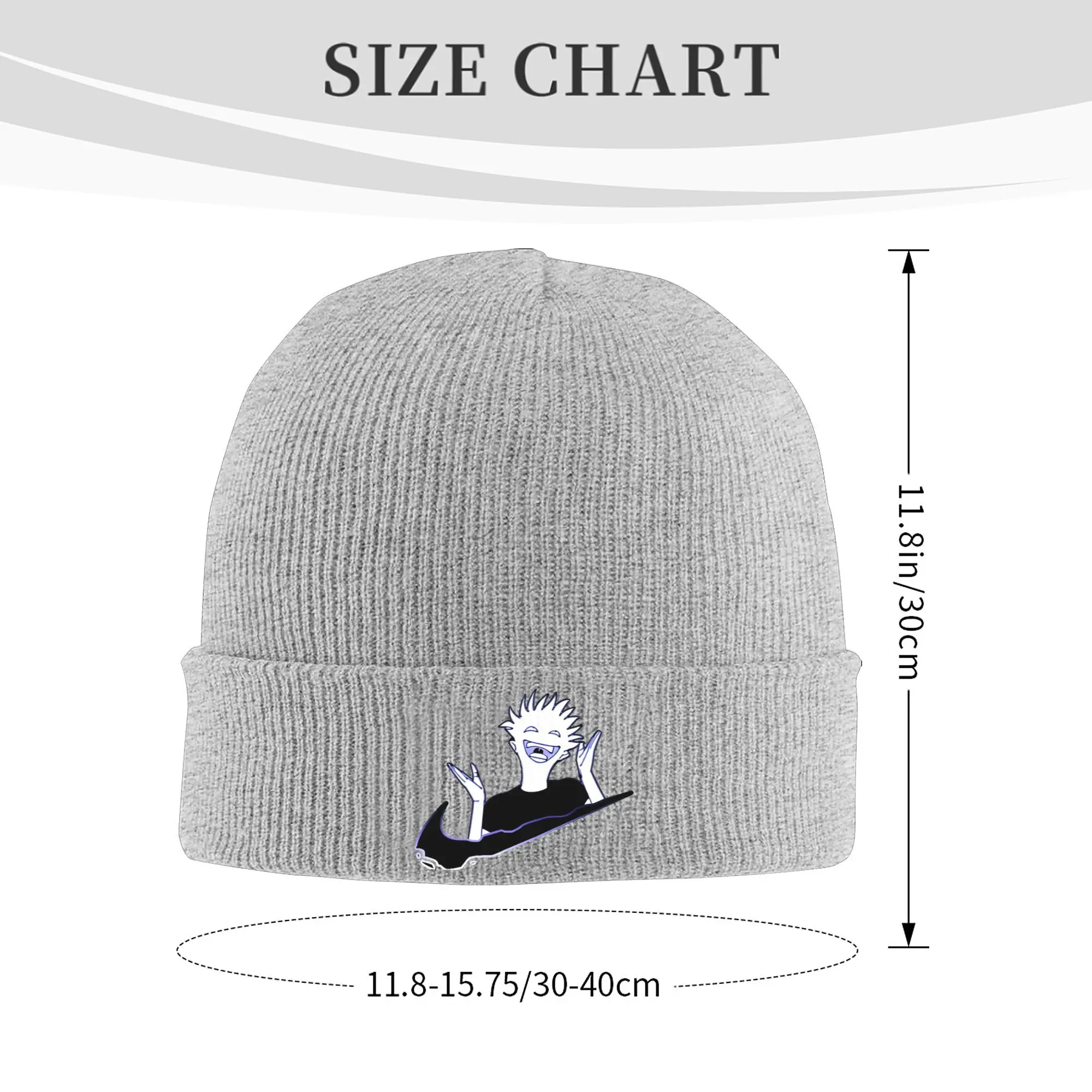 Men Women Knit Beanie Gojo Saturo Accessories Warm Skull Knitted Hat Cap Manga Funny Design  Bonnet Knit Hat