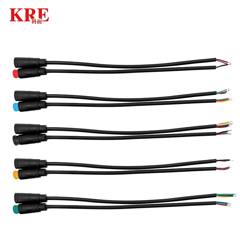 5/10/100 Set M6 M8 2 3 4 5 6 Pin Julet Electric Butt Plug Connector Wiring Line Scooter Brake Cable Pluger Signal Sensor 20CM