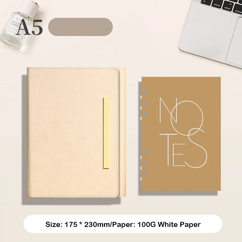 A5 fichário caderno agenda planejador capa de couro do plutônio recarregável caderno de folhas soltas três vezes diário de viagem caderno