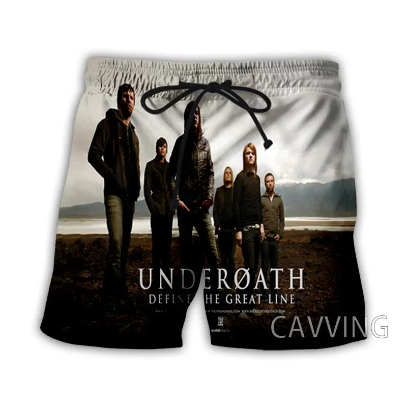 CAVVING 3D Printed  Underoath band  Summer Beach Shorts Streetwear Quick Dry Casual Shorts Sweat Shorts for Women/men