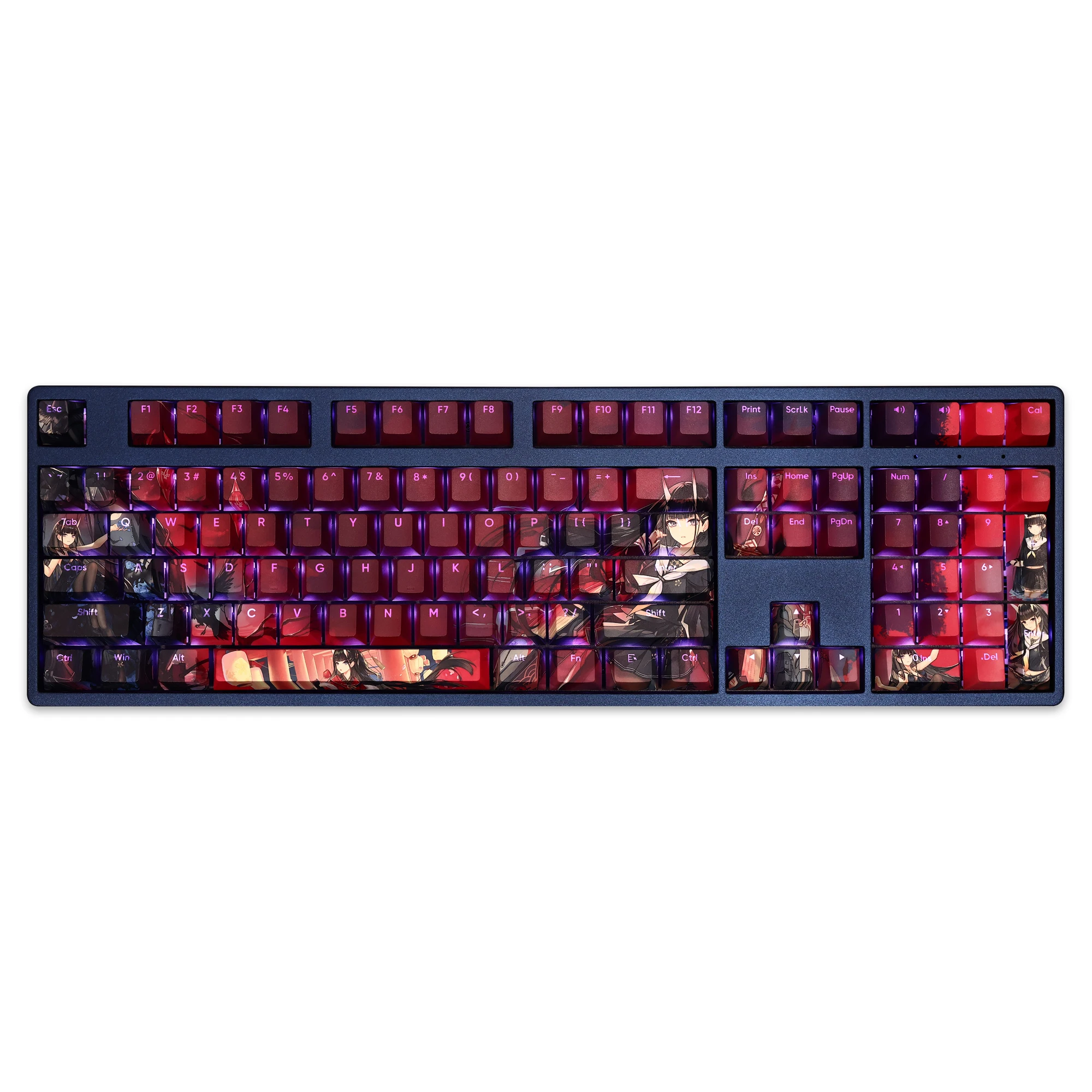 108 Toetsen/Set Azur Lane Jn Noshiro Pbt Keycaps Anime Games Beauty Girl Key Caps Cherry Hoogte Voor Diy Mechanische Toetsenborden