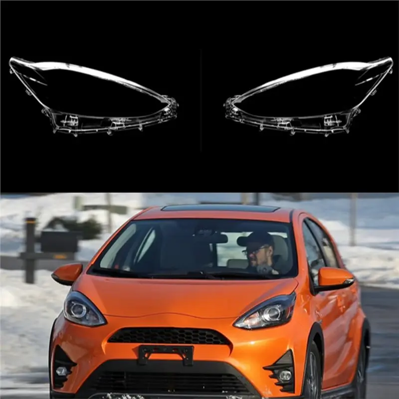 Car Headlight Lens For Toyota Prius C 2018-2023 Headlamp Shell Front Headlight Cover Right-boom