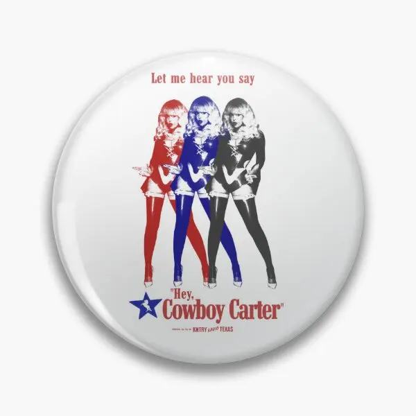 Hey Cowboy Carter  Soft Button Pin Gift Lover Collar Women Decor Funny Lapel Pin Cute Fashion Metal Badge Creative Jewelry