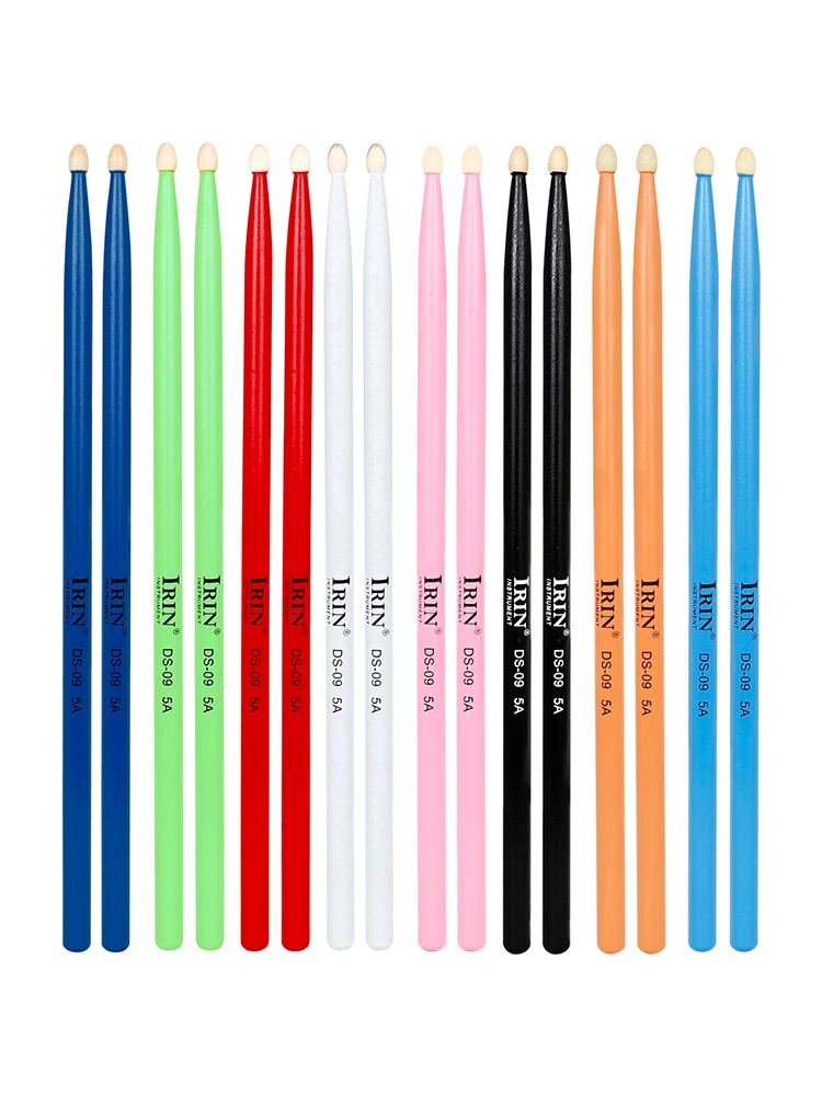 IRIN 5A 7A Drumstick Ahorn Drum Sticks DS-09 Mehrfarbige Trommel Schlägel Professionelle Percussion Musical Instrument Zubehör Teil