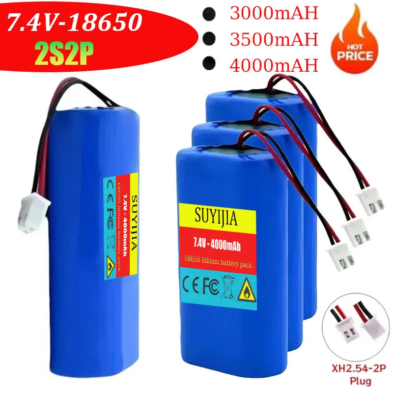 

18650 7.4V Lithium Battery Pack 2S1P Battery Xh2.54-2P Plug 3000mah 3500mah 4000mah 1500mah 3400mah 3400mah Rechargeable Battery