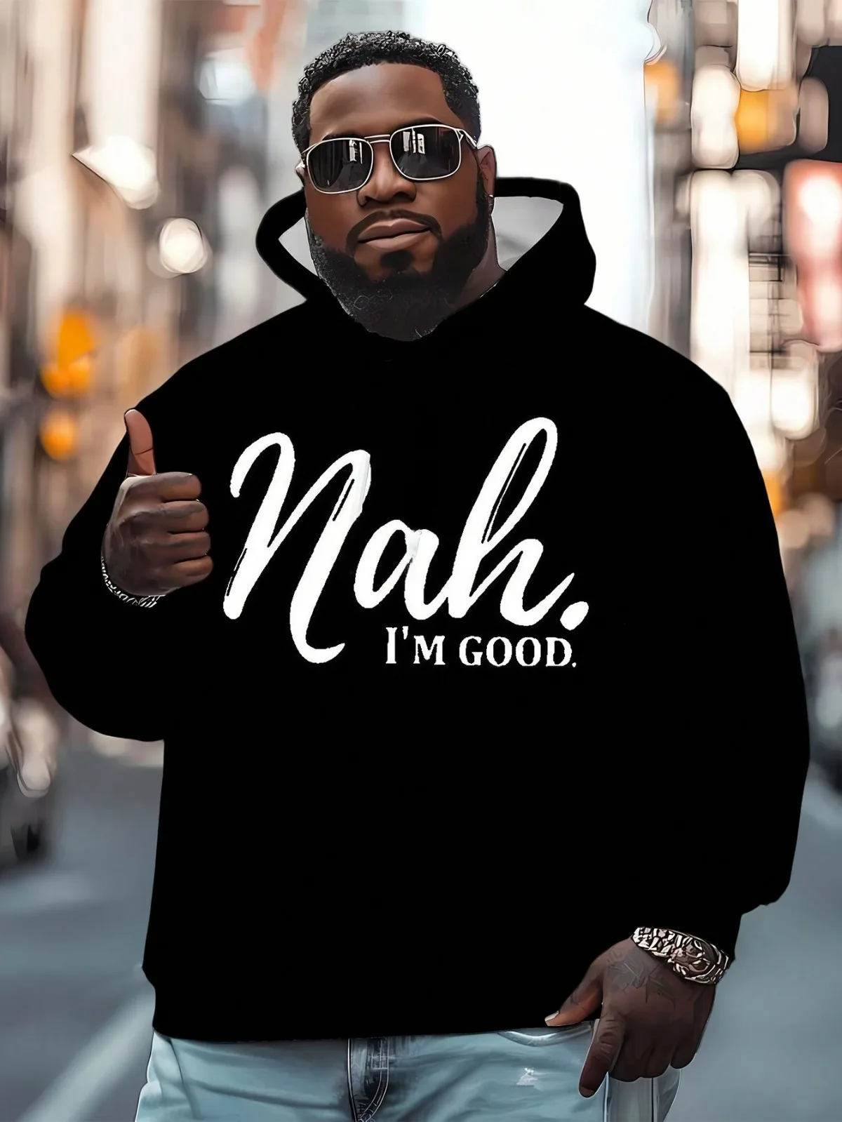 Plus Size Men's 3D … - image