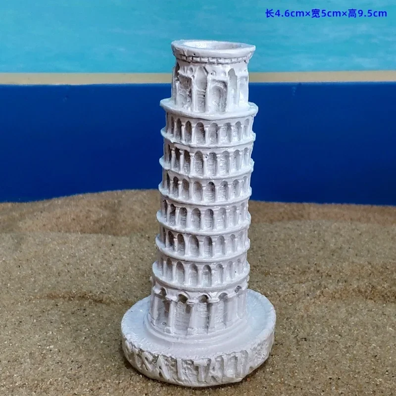 ملحقات طاولة الرمل النفسية لبرج بيزا المائل الإيطالي الأكثر مبيعًا من الراتنج لتزيين الحلي #4