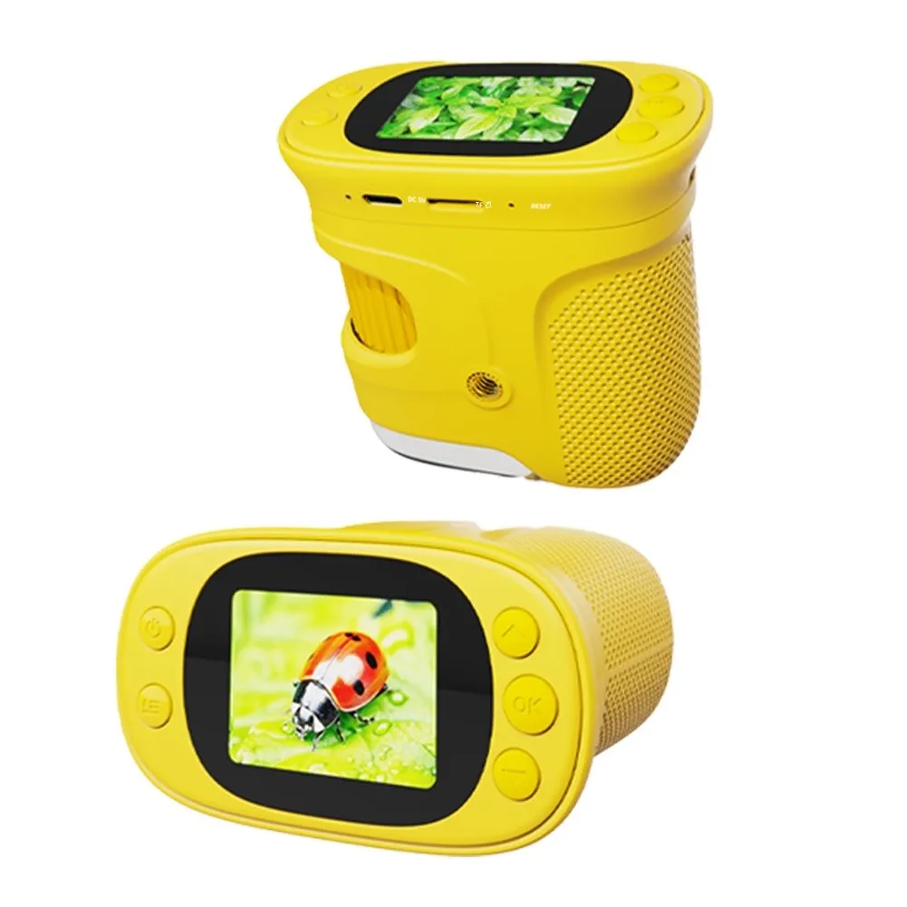 Childrens Handheld Digital Microscope with Photo Taking Video Recording Capability and Adjustable LED Illumination