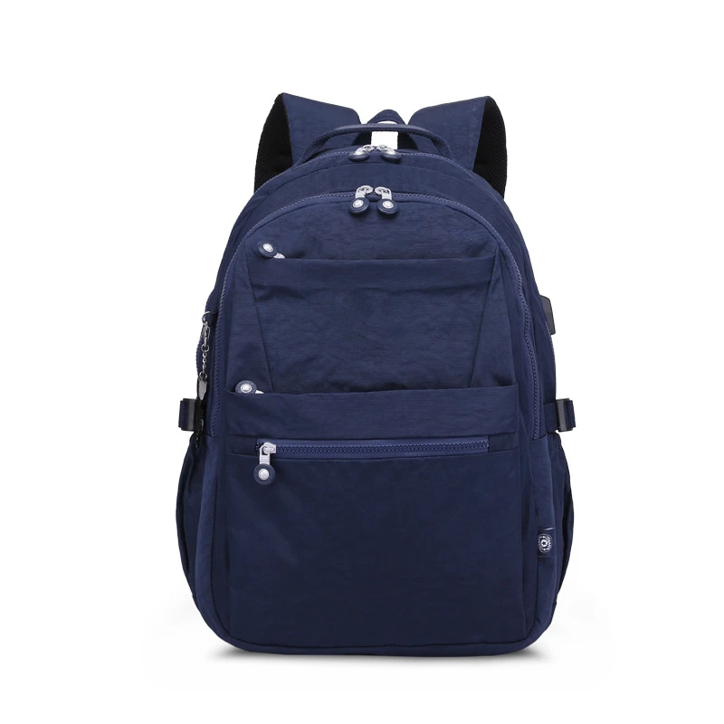 Nesitu A4 Large Capacity 15.6'' Laptop Women Men Backpack Schoolbag Lightweight Travel Bag Blue Grey Black Red Purple M1818
