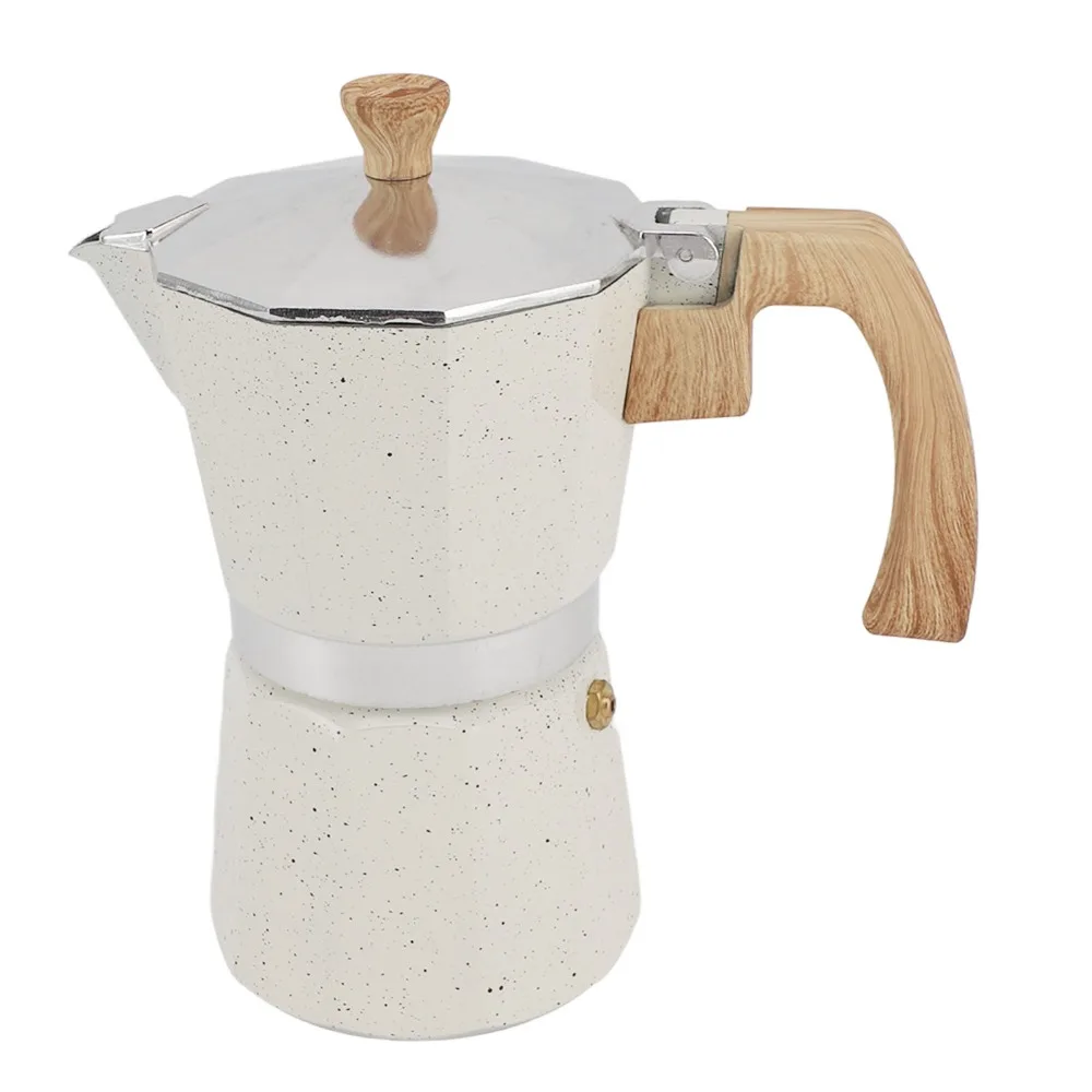 300ml Capacity Moka Pot Coffee Maker Aluminum Material 6 Cups Capacity Italian Mocha Pot Easy Operation Compact Design