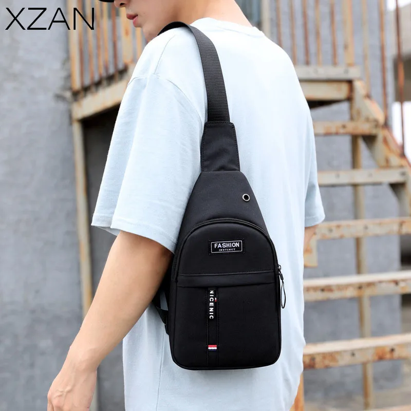 Mini bolso de mano informal para hombre, Vintage de un solo hombro bandolera, paquete de día para el pecho, viaje, bandolera informal