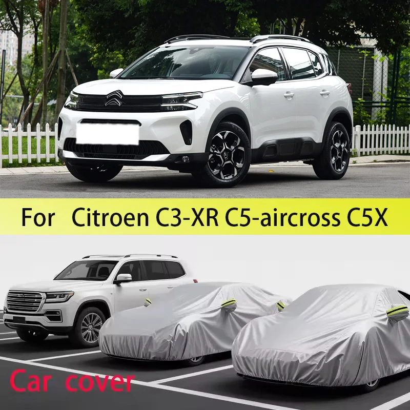 

Car cover for Citroen C3,C5X,C5 Aircross Dust proof car cover, car dust, rain, snow, waterproof tape, reflective strip