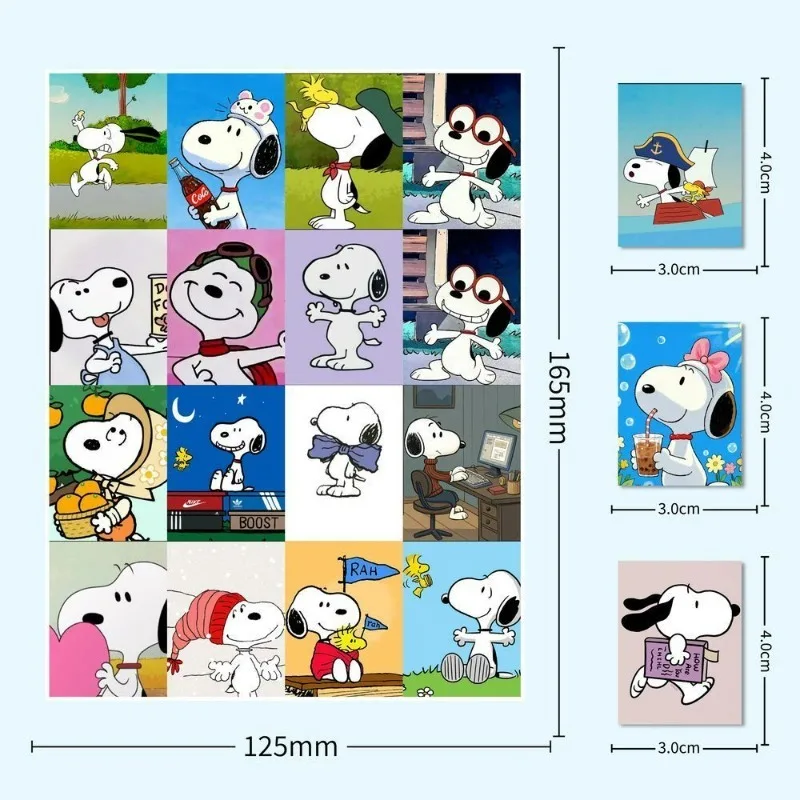 63 Uds. Snoopy dibujos animados lindo pegatina impermeable ordenador funda para teléfono móvil taza portátil maleta decoración regalo para niño y niña.