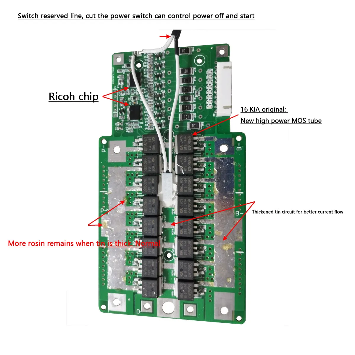 Imagem -02 - Placa de Proteção da Bateria do Fosfato do Ferro do Lítio Inversor do Ups do rv Equilíbrio Atual Alto Lifepo4 8s 24v Bms 100a 150a 200a 300a