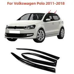 Dla VW Volkswagen Polo 2011-2018 Akcesoria samochodowe Osłony okienne Osłona przeciwdeszczowa Osłona przeciwsłoneczna Osłona przeciwwiatrowa Osłona przeciwwiatrowa Listwa wykończeniowa