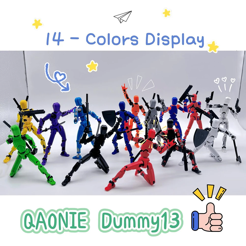 3rd Generation Lucky Dummy 13 Action Figure Titan Multi-articular Robot Toys 3D Printer Movable Anime Figure DIY Mannequin Toys