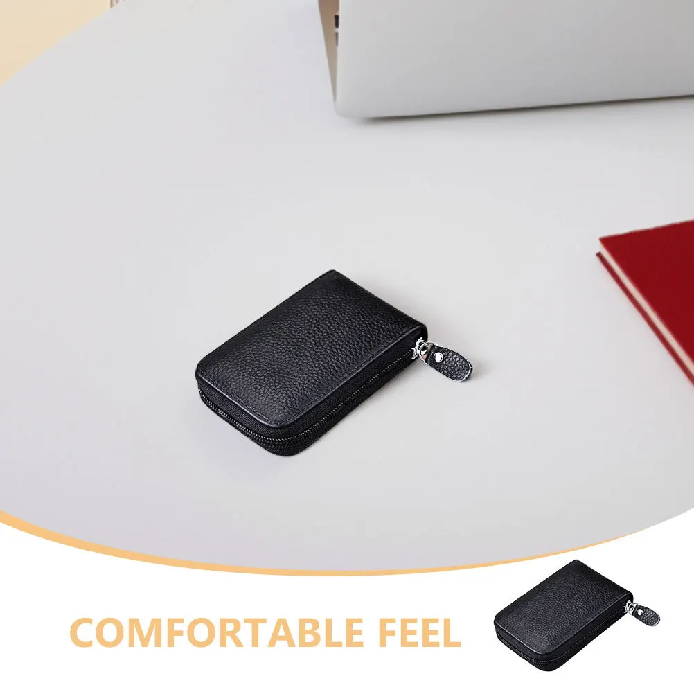 2Pcs Cowhide Multi Slot Wind Organ Card Holder for Men Women Slim Credit Card Organizer Wallet Compact Business Case