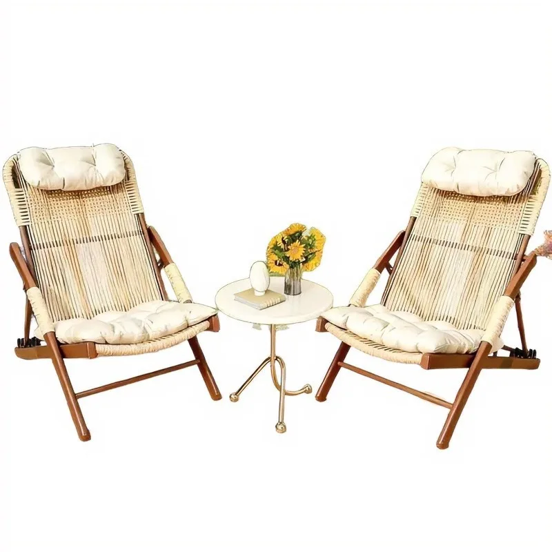 Leisure chair lunch break rattan chair, sun outdoor back chair