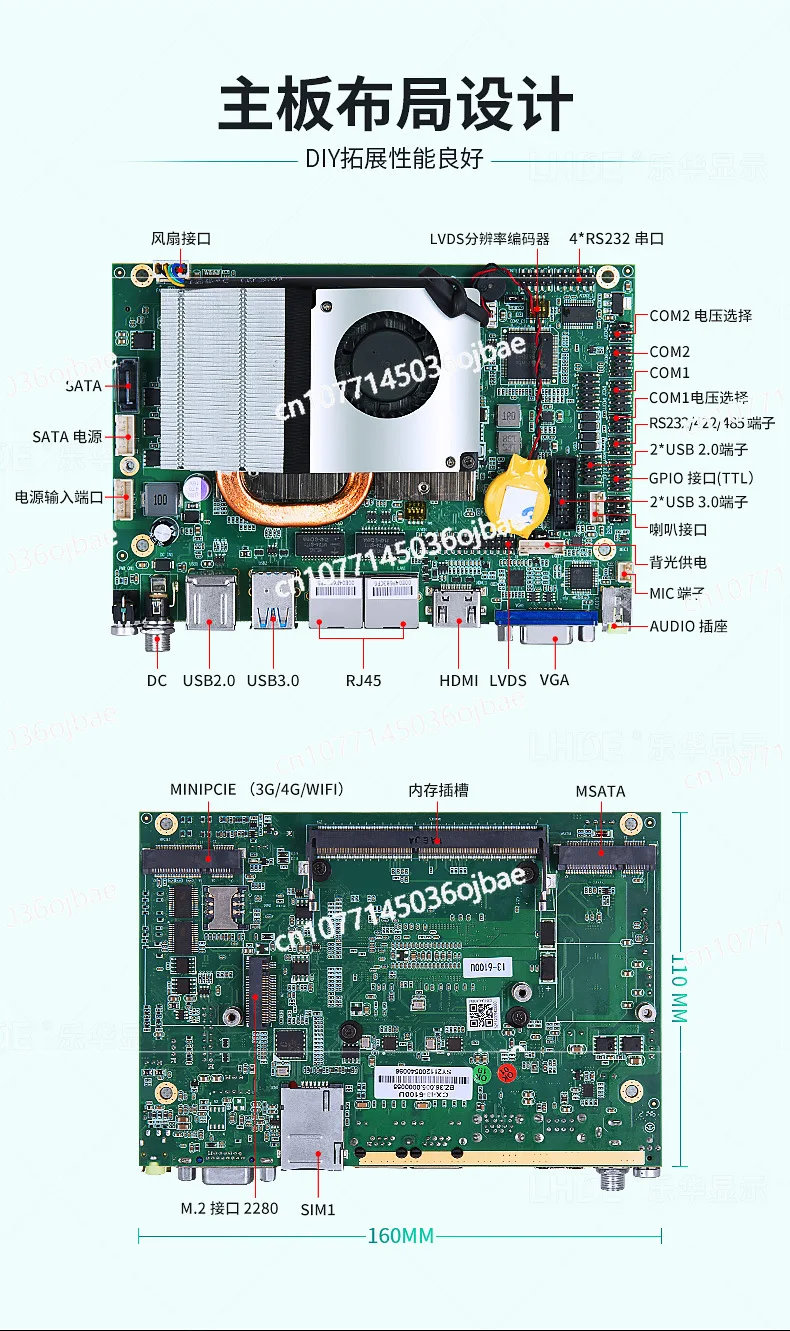 Imagem -06 - Placa Principal Industrial para o Robô do Recipiente do Autosservida Arquitetura X86 Baixa Potência Controle Industrial Placa Principal do Computador i3 i5 i7