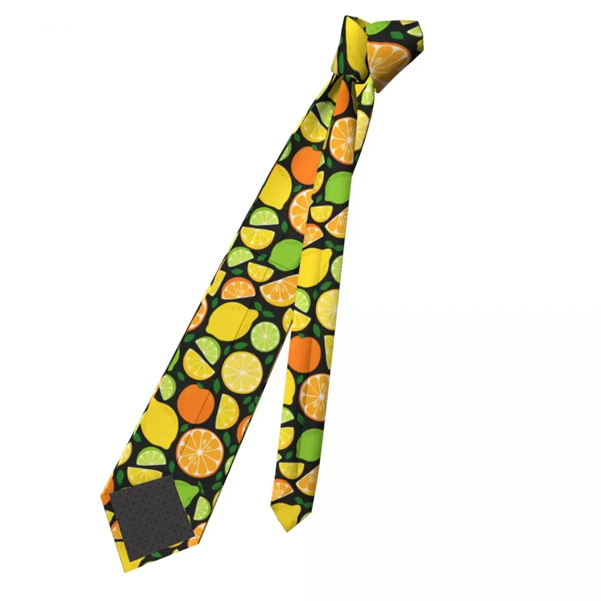 Cute Fruits Lemon Lime And Orange Necktie Men Women Polyester 8 cm Neck Ties for Mens Skinny Wide Daily Wear Gravatas Business