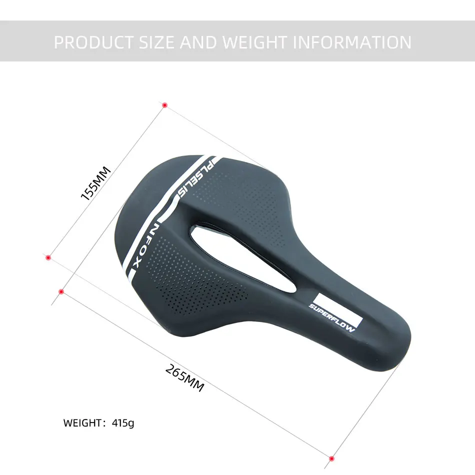 

NFOX bicycle seat with taillight rear seat mountain bike ultra-soft seat cover saddle five-speed adjustable bicycle accessories