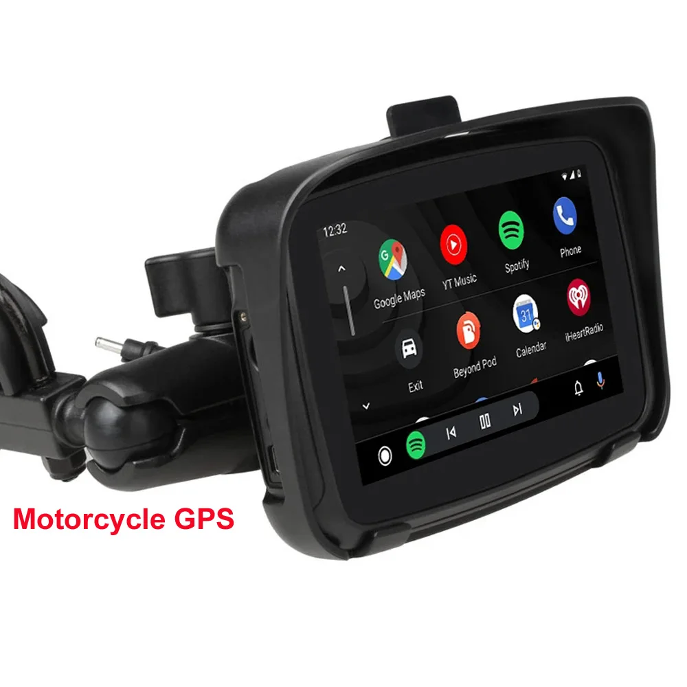 5 Inch Touch Screen Motorcycle GPS Navigation Wireless Android Auto Monitor Car GPS IPX67 Waterproof Apple Carplay Andriod Anto