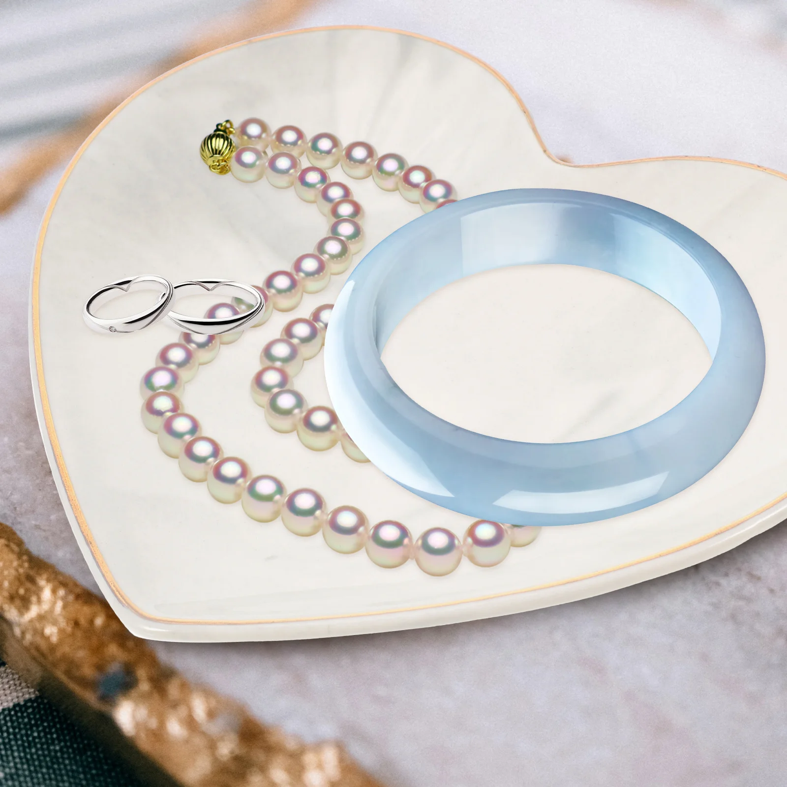 Jewelry Tray Dish Making Small Necklace Holder Plate Trinket Charm Display Jewelery