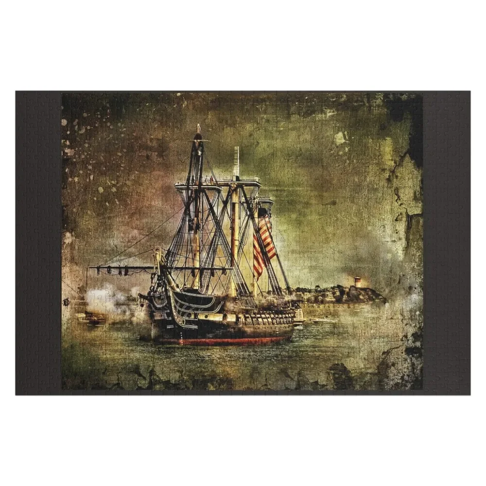 

USS Constitution Jigsaw Puzzle Personalized Child Gift Wooden Compositions For Children Custom Wooden Gift Puzzle