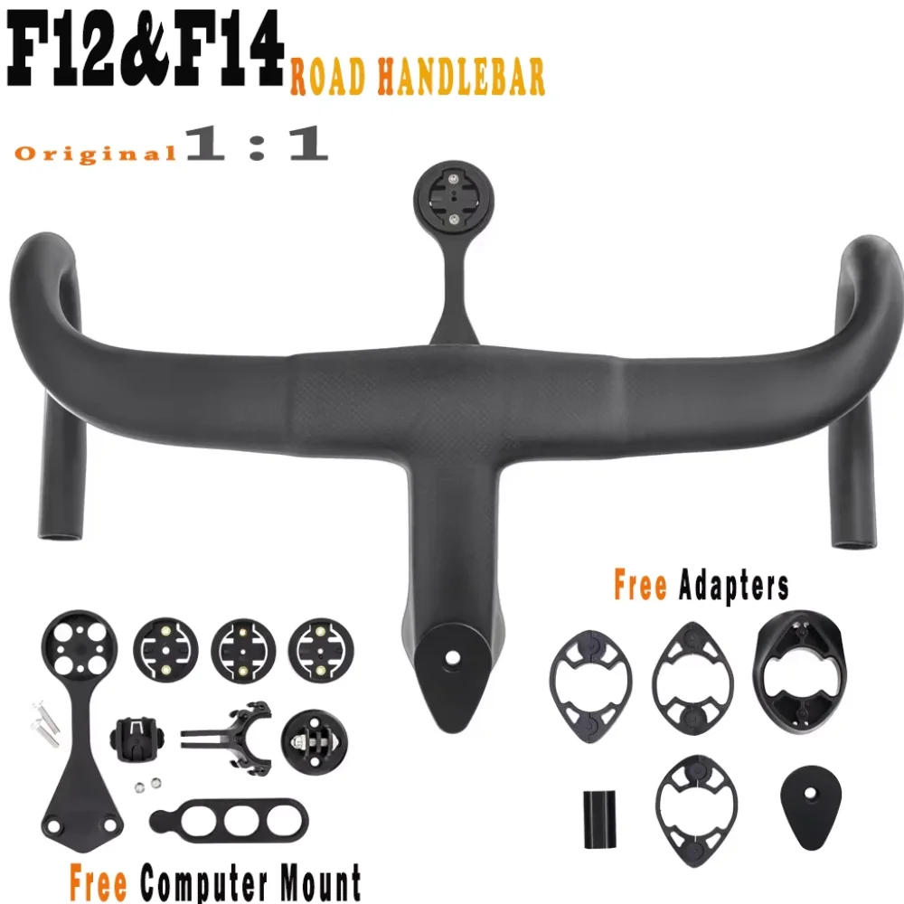 

Road bike handlebar for Frame F twelve Aero black matte Integrated Road Handlebar 1:1 Original full Carbon FREE Mount