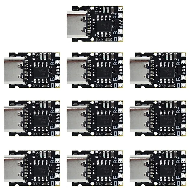5/10pcs Ultra-Small Lithium Battery Charging Panel 1A Ternary Lithium Battery 3.7V 4.2V Charger Module Type-C Protection Board