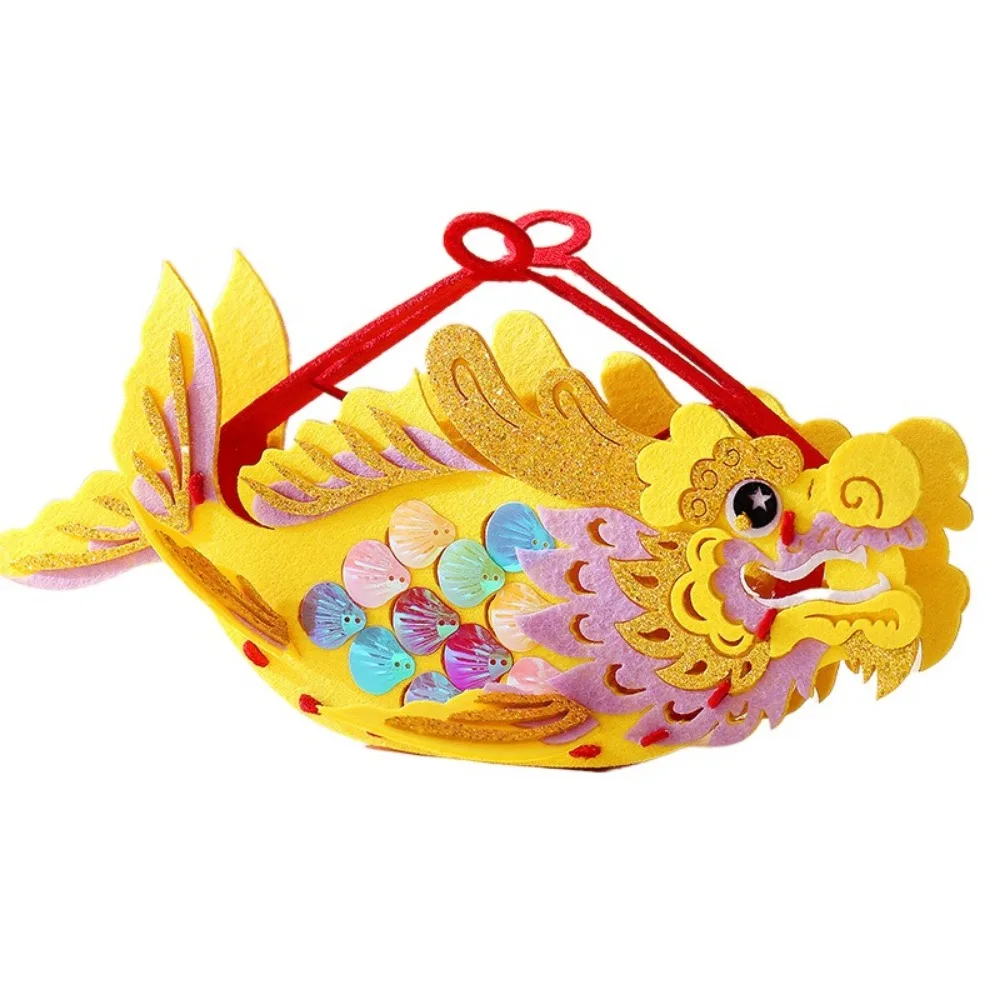 

Non-Woven Fabric Dragon Boat Festival Fish Lantern Chinese Style Cartoon Fish Shape Storage Basket Handheld Decorative
