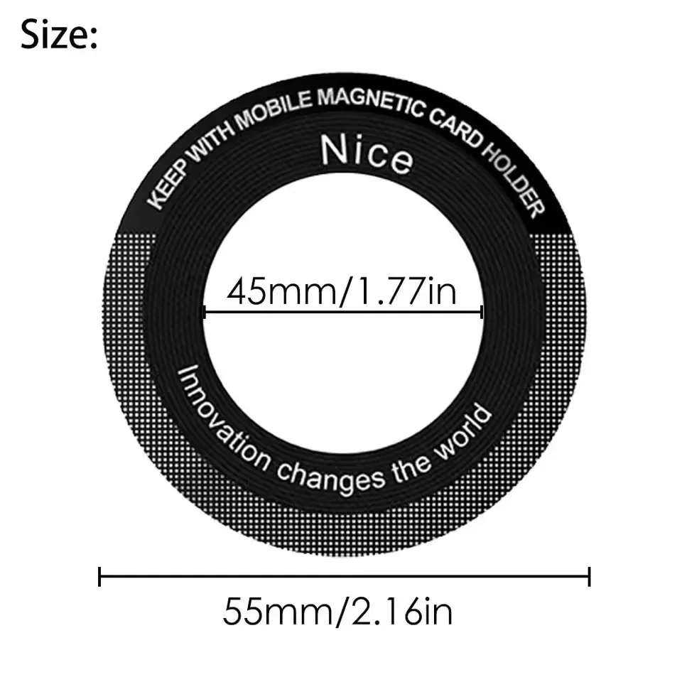 2/4/8-Pack Universal Metal Plate Ring for MagSafe –Magnetic Sticker for Wireless Charger & Magnetic Car Mount Supports MagSafe