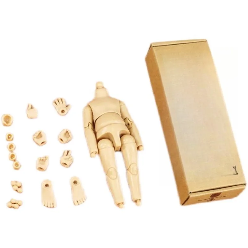 BJD 1/6 Scale Soldier Super Flexible Child Body Model for 7" Animal Costume Action Figures