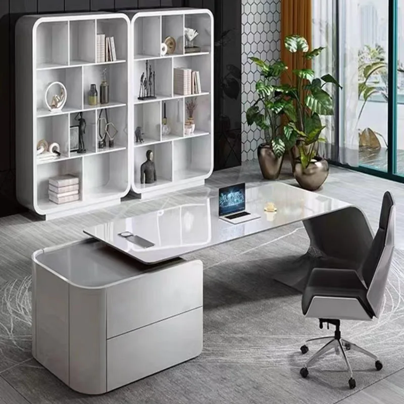 Luxury Organizer Office Desk Unique Minimalist Reception Storage Office Desks White Drawers Escritorios Office Furniture