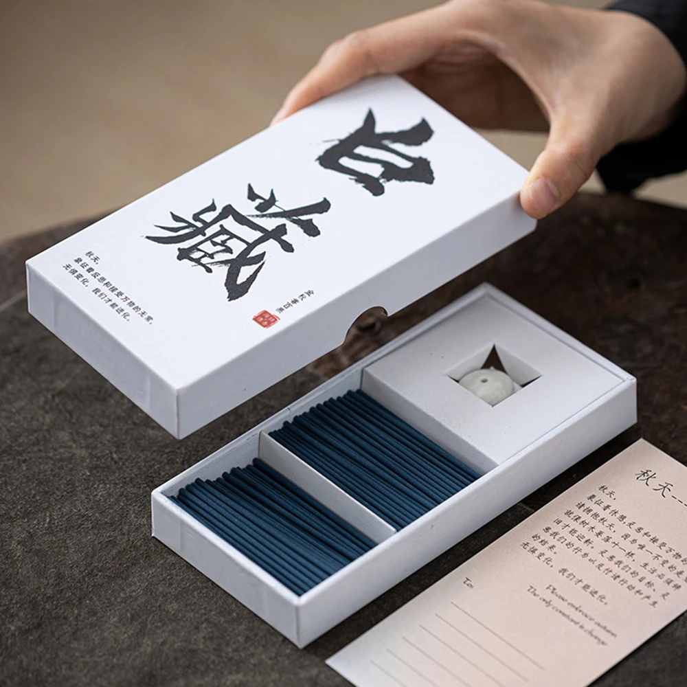 Japanese Style Short Stick Incense, Natural Herbal Incense, Indoor Woody Fragrance, Home Purification Soothing Aroma Gift Box