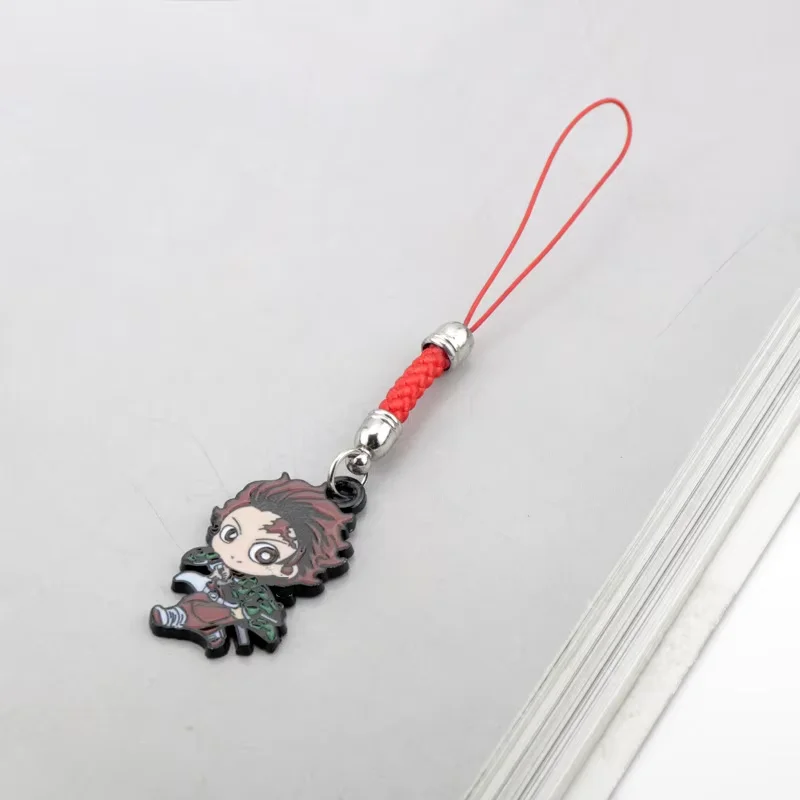 Anime Keychains Kamado Tanjirou Nezuko Tomioka Giyuu Agatsuma Zenitsu Hashibira Inosuke Keyrings Pendants Bag Accessories Figure