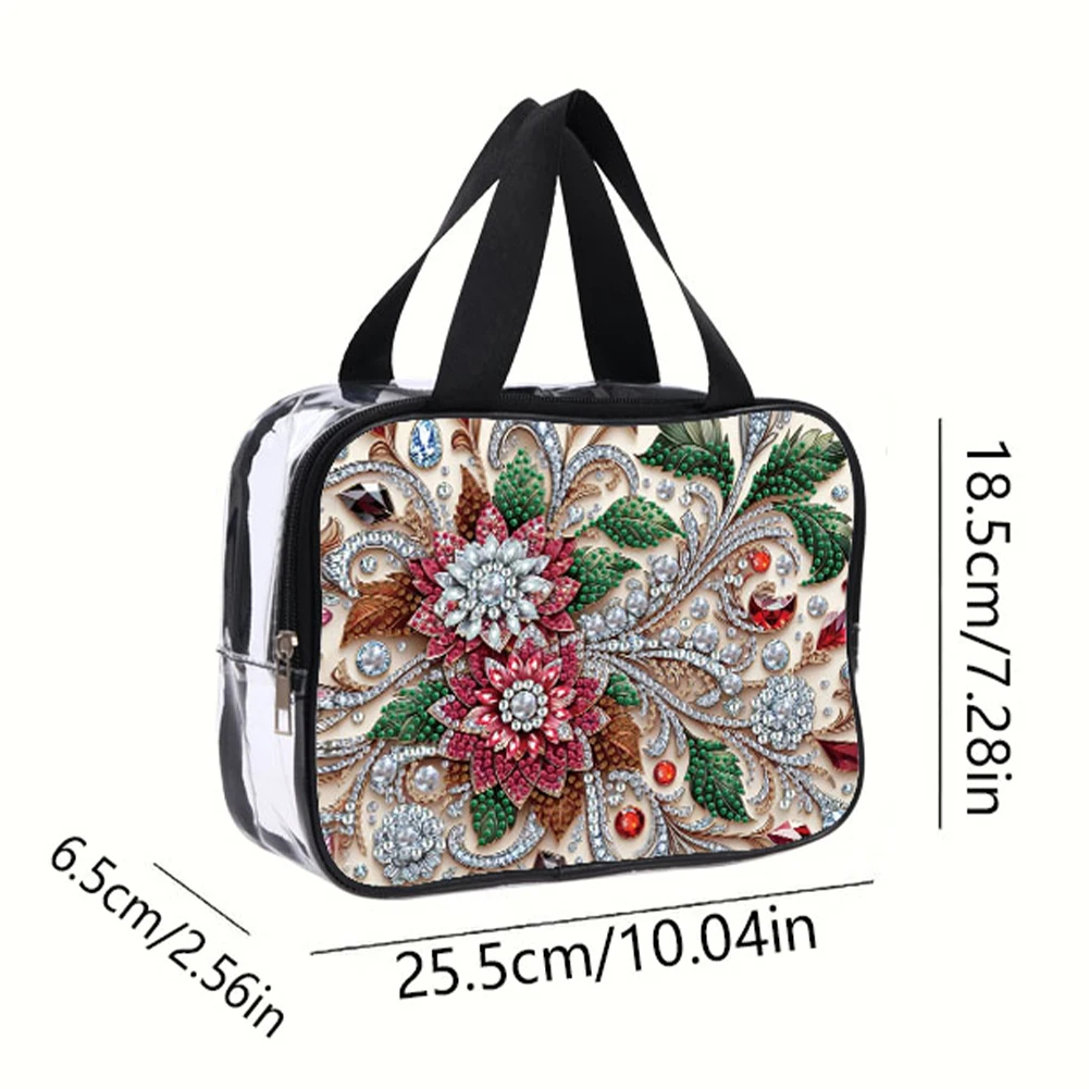 

DIY алмазная живопись креативная сумка со стразами на молнии 5D алмазная живопись ПВХ сумка большой емкости для домашнего декора подарок