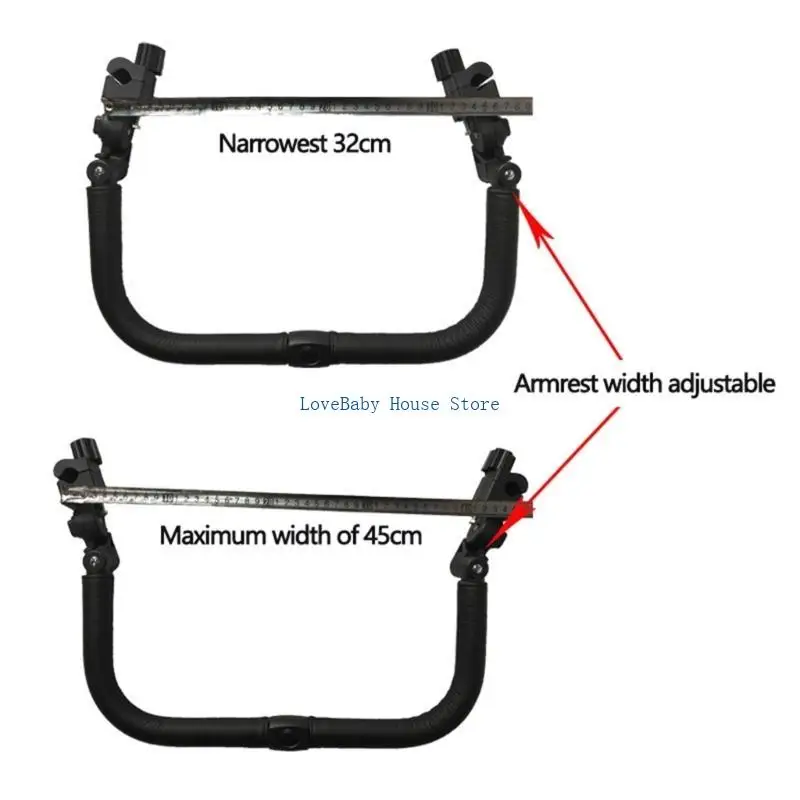 BX0Dベビーカーバンパーベビーカーのアクセサイ新生児用交換用フロントハンドルPUレザーバンパーバーハンドレール