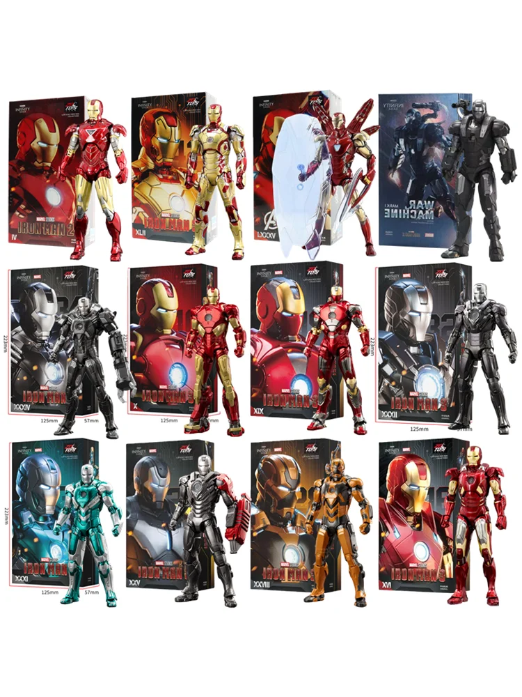 ZD Toys Iron Man MK1 MK2 MK3 MK4 MK5 MK6 MK7 MK42 MK43 MK45 MK46 War Machine Film-Actionfigur 7 Zoll Sammlerstück für Erwachsene