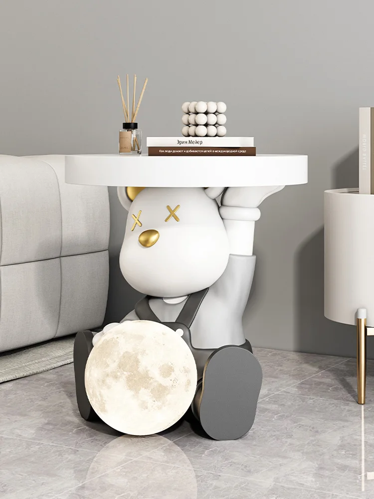 Nordic Furniture Coffee Table Living Room Furniture Sofa Side Table Creative Decoration Cartoon Bear Table Bedroom Bedside Table