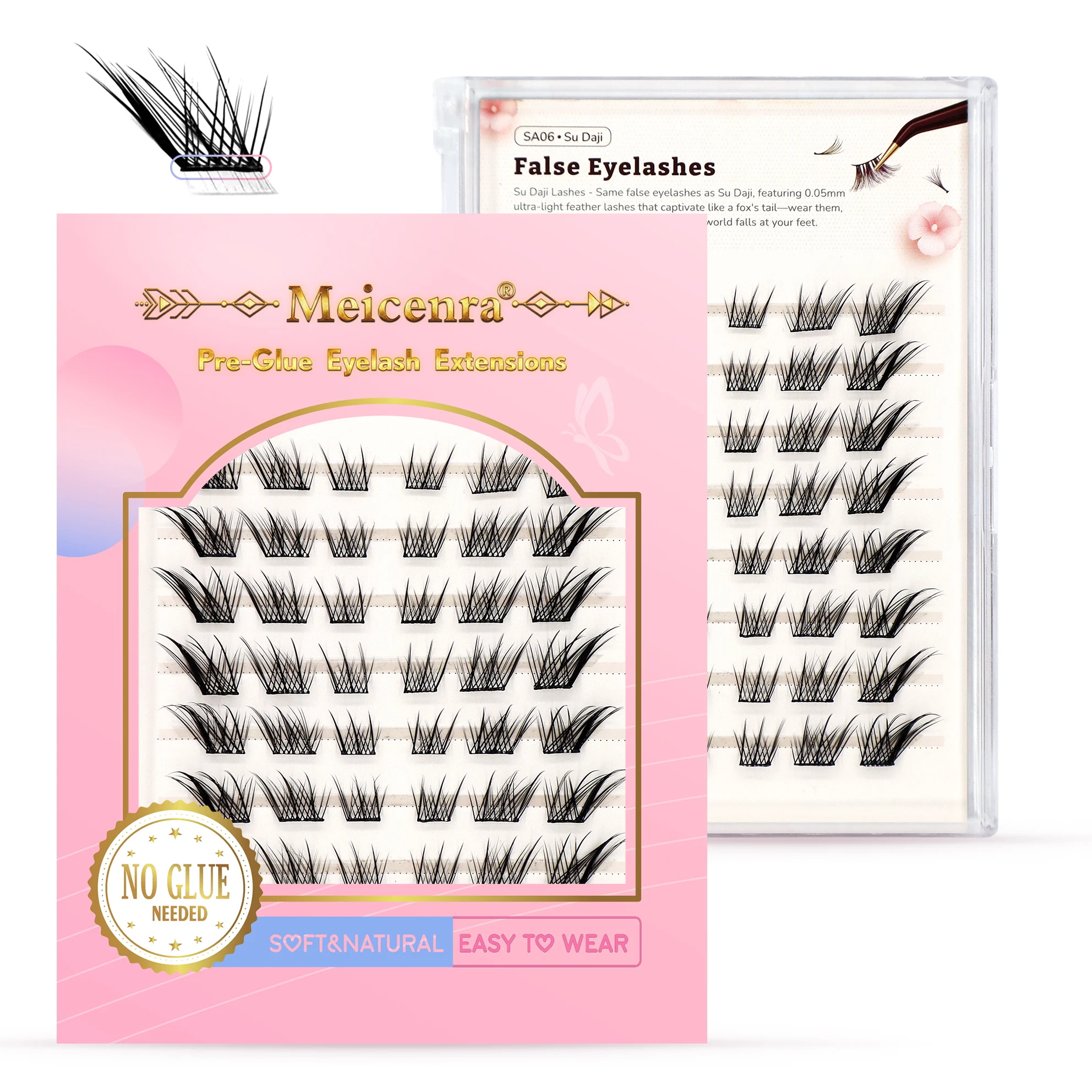 رموش ذاتية اللصق طبيعية لا تحتاج إلى أدوات مكياج