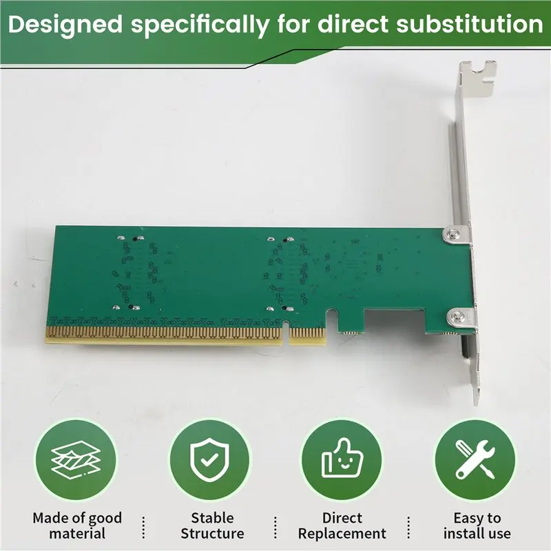 PCI Express 5.0 X16 Expansion Split Card Adapter To Two MCIO Bifurcation HBA U. 2 NVME Breakout Board